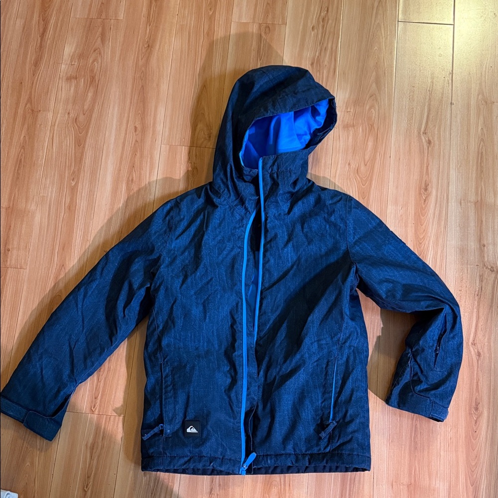 Kids Blue Hooded Snow Jacket